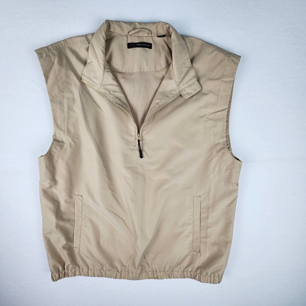 Greg Norman Mens Lined 1/4 Zip Vest Jacket Size Large